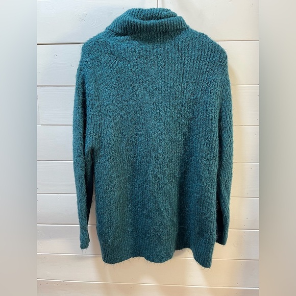 CONTEMPORAINE PAR SIMONS – TEAL TURTLENECK SWEATER – SIZE L - Picture 4 of 9